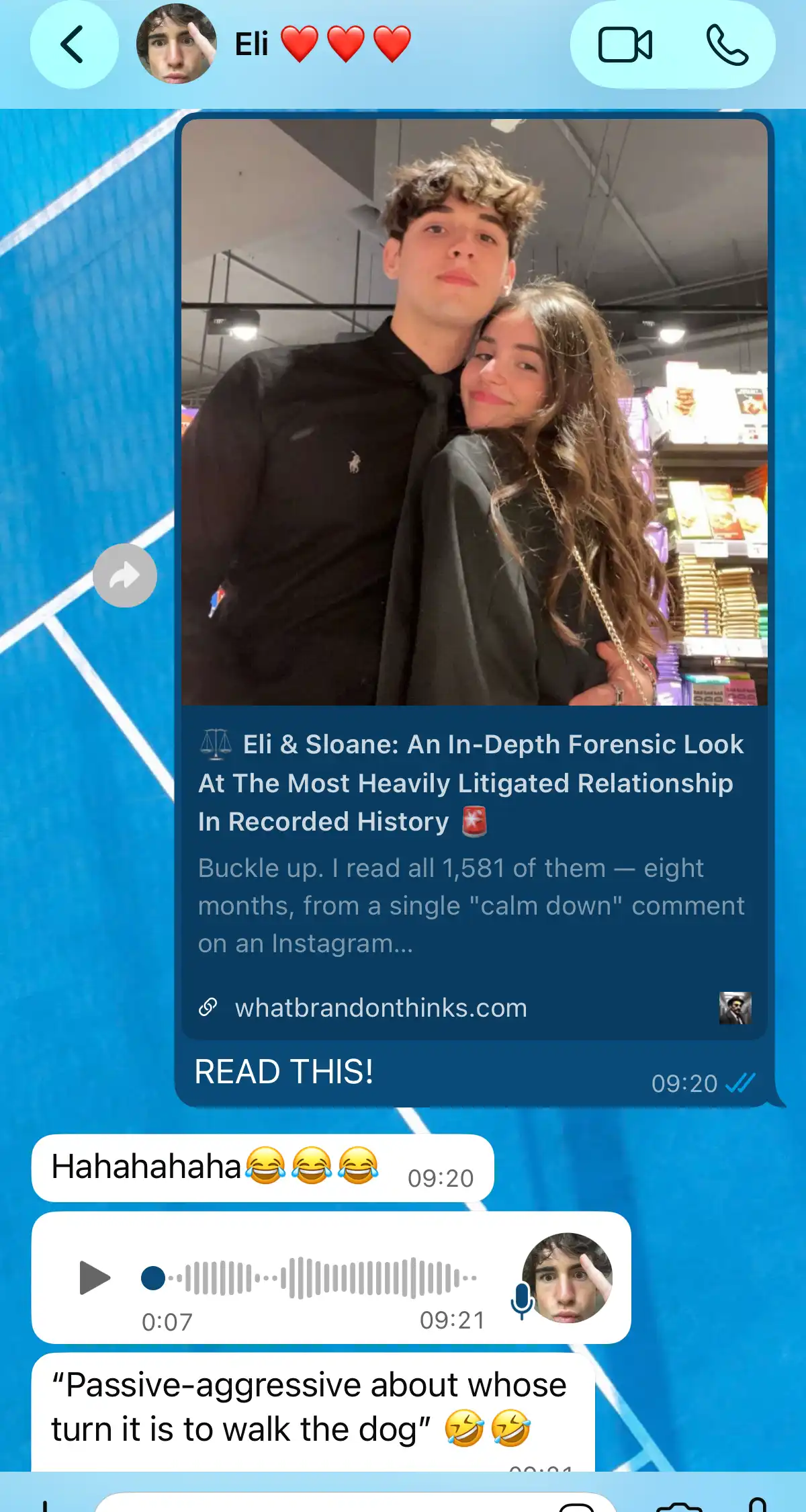💘 Boyfriend reaction to a Brandon report