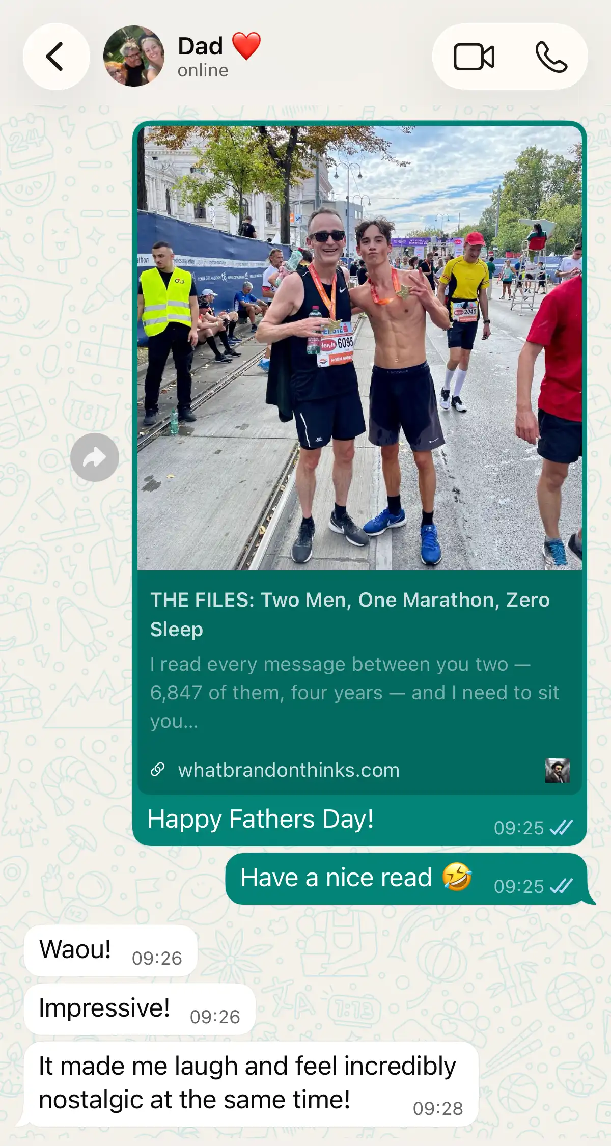 👨‍👦 Dad & son reaction to a Brandon report