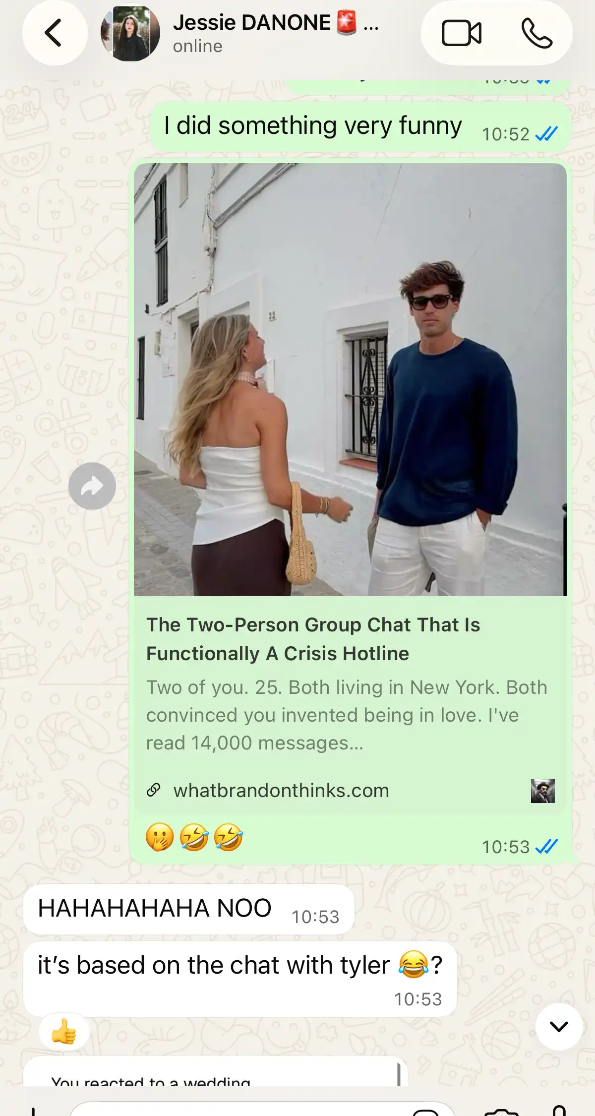 💔 Ex reaction to a Brandon report