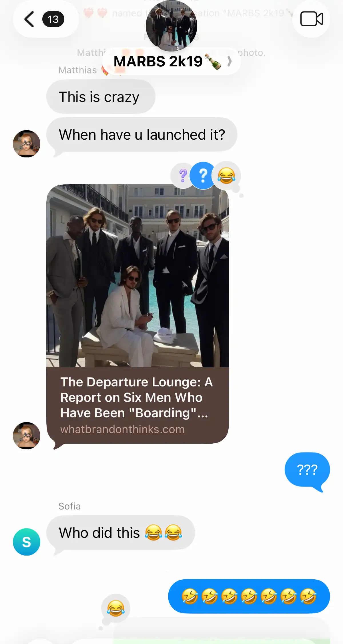 🍾 Lads' trip reaction to a Brandon report